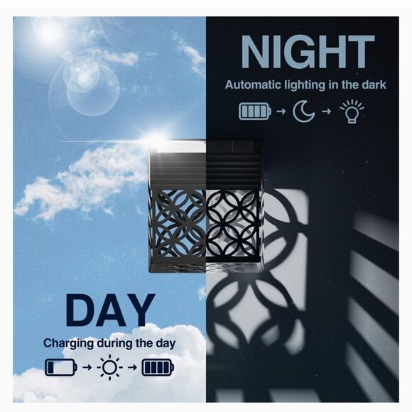 NEW Otdair Solar Color Changing Fence Lights Outdoor Waterproof LED Wall Lamps - Picture 4 of 12